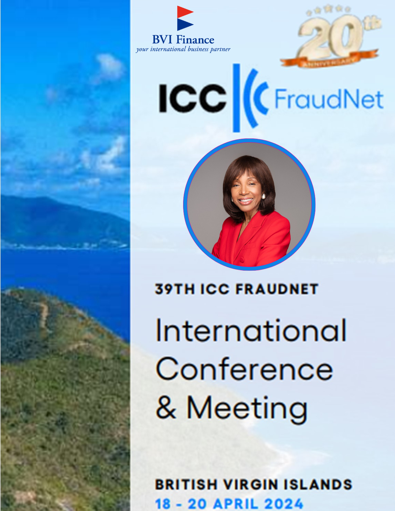 BVI FINANCE PARTNERS WITH ICC FRAUDNET INTERNATIONAL CONFERENCE FOR 20TH ANNIVERSARY CELEBRATION IN THE BVI