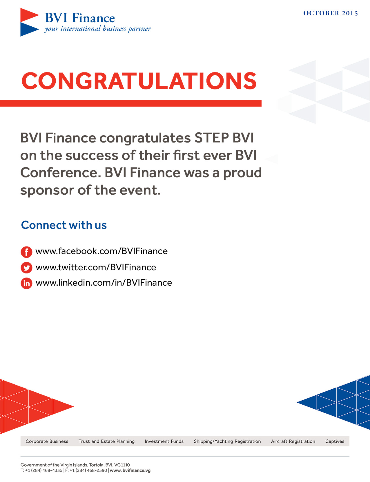 Congratulations to STEP BVI