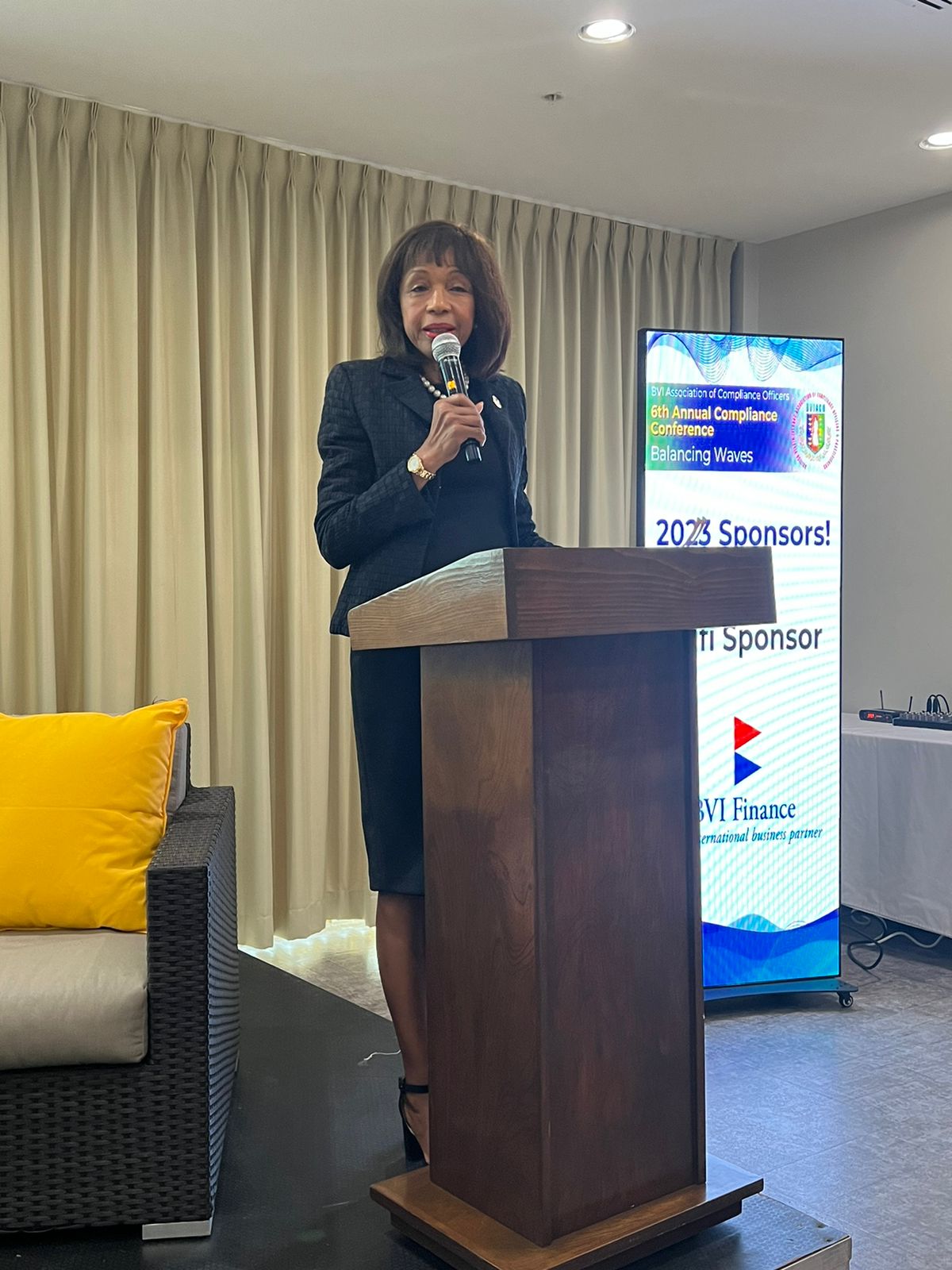 DEPUTY PREMIER LORNA SMITH AFFIRMS CONFIDENCE IN BVI TO ADHERE TO GLOBAL REGULATIONS AND UNWAVERING COMPLIANCE AT THE 6TH ANNUAL BVI ASSOCIATION OF COMPLIANCE OFFICERS' COMPLIANCE CONFERENCE